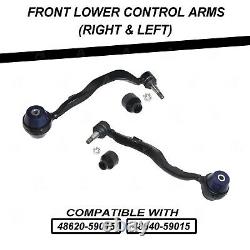 Front Upper Lower Control Arm kit 8pcs with Poly Bushes For Lexus LS460 & LS460L