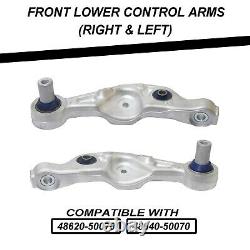 Front Upper Lower Control Arm kit 8pcs with Poly Bushes For Lexus LS460 & LS460L
