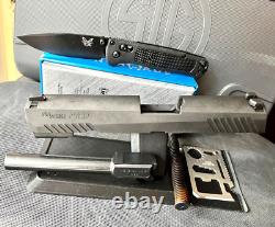 Full Size Sig P320 Slide with Grey Ghost Parts Complete 4.7 Upper M17 +FREE KNIFE