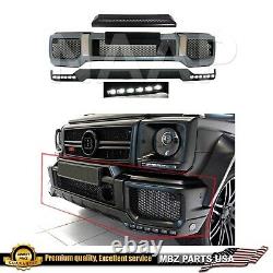 G63 G65 Amg Front Bumper Lower Lip Upper Trim Led Brabus G-wagon Parts Body Kit