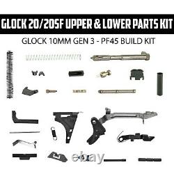 GLOCK 20/20SF UPPER AND LOWER PARTS PF45 BUILD KIT 10MM With SS GUIDE ROD ASSEMBLY