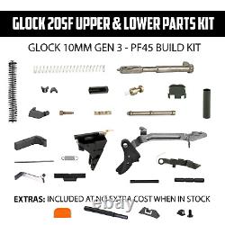 GLOCK 21SF UPPER AND LOWER PF45 BUILD KIT 45ACP With SS GUIDE ROD ASSEMBLY