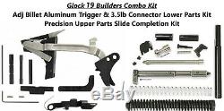 Glock 19 Lower parts Slide Upper parts kit 3.5Lb Connector Adj Trigger PF940c