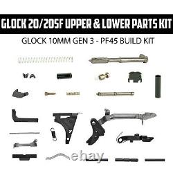 Glock 20/20sf Upper And Lower Parts Pf45 Build Kit 10mm