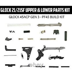 Glock 21/21sf Upper And Lower Parts Pf45 Build Kit 45acp