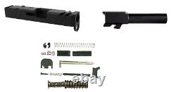 Glock 26 9mm Slide RMR Cut WithCover Plate + Barrel + Slide Upper Parts Kit, Black