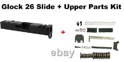 Glock 26 Gen 2 9mm Slide RMR Cut WithCover Plate + Upper Parts Kit Fits Polymer 80