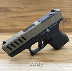 Glock 43 43x Complete FDE Custom Slide Lighting & Raptor sights Black Barrel