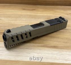Glock 43 43x Complete FDE Custom Slide Lighting & Raptor sights Black Barrel