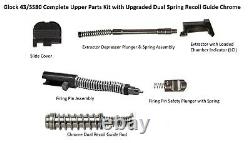 Glock 43/SS80 Upgraded Upper Parts Kit with Chrome Dual Recoil Guide Rod