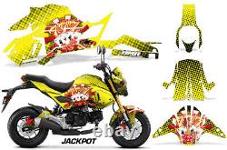 Graphics Kit Decal Sticker Wrap For Honda GROM PARTS 125 17-20 JACKPOT YELLOW