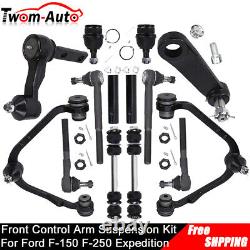 Kit for Ford F-150 2WD 14Pc Front Suspension Control Arm Ball Joint Tie Rod Ends