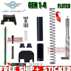 L2D COMBAT ENHANCED FLUTED Upper Slide Parts Kit For GL0CK 9MM CHAMELEON Rainbow