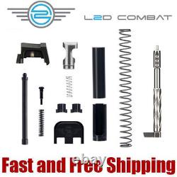 L2D Combat Enhanced Stainless Steel Upper Parts Kit for Gen 5 Glock Slides Black