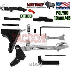 Lone Wolf Slide & Lower Frame Parts Kit PF45 Gen 3 Trigger 10mm Glok 20 + GUIDE