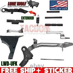 Lone Wolf UPPER & LOWER Parts Kit LWD-UFK Frame for Glok Gen 3 17 19 26 34 p80