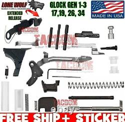 Lone Wolf UPPER & LOWER Parts Kit LWD-UFK Frame fr Glock Gen 3 17 19 26 34 p80