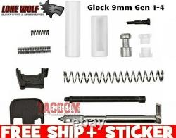 Lone Wolf Upper & Lower parts Slide frame Kit for Glok 9mm 17 19 26 Gen 1 2 3