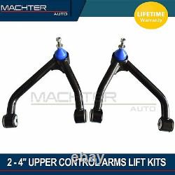 New 2-4'' Upper Control Arms Lift Kits for 07-15 Chevy Silverado/GM 1500 Tubular