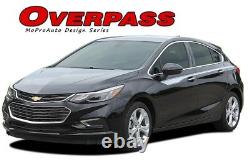 Overpass Upper Door Stripes Vinyl Graphic Decals Kit 2016-2019 Chevy Cruze