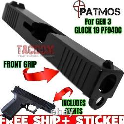 PATMOS Arms JUDAH slide + SIGHTS for GL0CK 19 416 Stainless Black Nitride #1