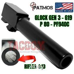 PATMOS Arms REVELATION slide for Glok 19 & P80 PF940C + Parts Kit + Barrel USA