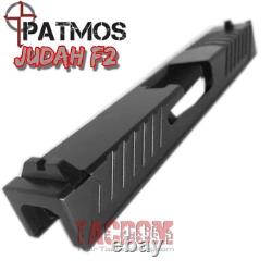 PATMOS F2 JUDAH Slide Sights + Barrel + Upper Lower Parts fr GL0CK 19 Gen3 BLACK