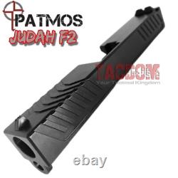 PATMOS F2 JUDAH Slide Sights + Barrel + Upper Lower Parts fr GL0CK 19 Gen3 BLACK