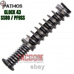 PATMOS JUDAH Slide With Sights + Barrel + Upper Lower Parts for GL0CK 43 BLACK