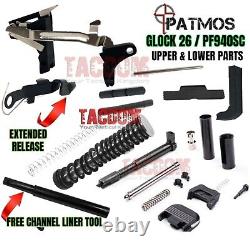 PATMOS JUDAH Slide With Sights + Barrel + Upper Lower Parts for GLOCK 26 BLACK