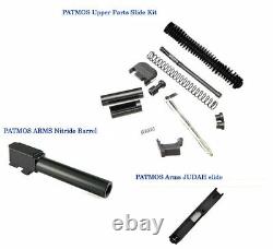 PATMOS Upper Parts Slide Kit & JUDAH 17 Slide & Nitride Barrel Glock 17