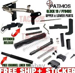 PATMOS Upper Slide & Lower Parts Frame Kit for Glock 19 GEN 3 & P80 PF940C 9mm