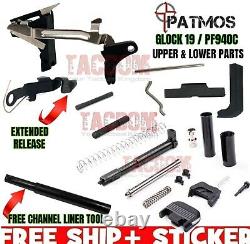 PATMOS Upper Slide & Lower Parts Frame Kit for Glock 19 GEN 3 / P80 PF940C 9mm