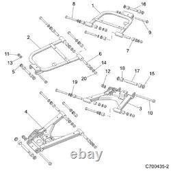 Polaris Left Upper Control Arm Kit, Matte Black, Genuine OEM Part 1022800-458