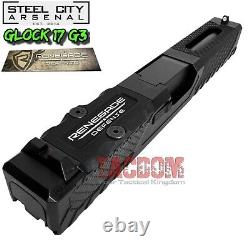 RENEGADE DEFENSE COMPLETE BLACK SLIDE For GLOCK 17 GEN 3 RMR CUT + BARREL SIGHTS