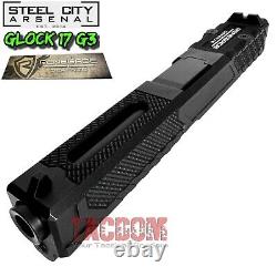 RENEGADE DEFENSE COMPLETE BLACK SLIDE For GLOCK 17 GEN 3 RMR CUT + BARREL SIGHTS