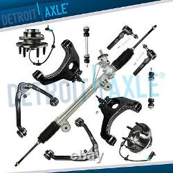 Rack and Pinion Front Upper & Lower Control Arm Wheel Hub Kit for Chevy GMC 2WD