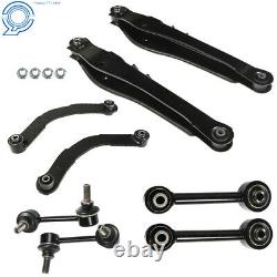 Rear Suspension Kit Upper Lower Control Lateral Toe Arms Sway Bar Links 8Pcs