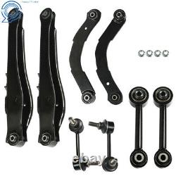 Rear Suspension Kit Upper Lower Control Lateral Toe Arms Sway Bar Links 8Pcs