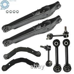 Rear Suspension Kit Upper Lower Control Lateral Toe Arms Sway Bar Links 8Pcs