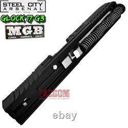 STEEL CITY MGB COMPLETE BLACK RMR SLIDE For GLOCK 17 GEN 3 POLISHD BARREL SIGHTS