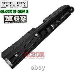 STEEL CITY MGB COMPLETE BLACK SLIDE For GLOCK 19 GEN 3 RMR CUT + BARREL + SIGHTS