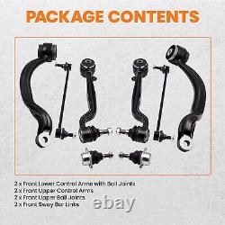Set of 8 Front Upper Lower Control Arm Ball Joint Sway Bar Link for Land Rover