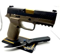 Sig P320 Complete Slide Compact OEM Upper 3.9 Gold Barrel M18 + FREE KNIFE