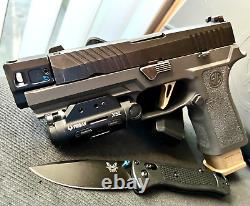 Sig P320 Complete Slide with Comp & Night Sights Compact 3.9 Upper + FREE KNIFE