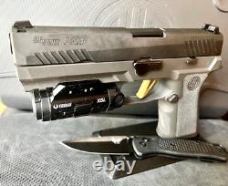 Sig P320 Full Size Slide with Grey Ghost Parts Complete 4.7 Upper M17 +FREE KNIFE