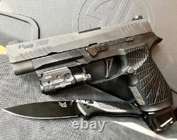Sig P320 Full Size Slide with Grey Ghost Parts Complete 4.7 Upper M17 +FREE KNIFE