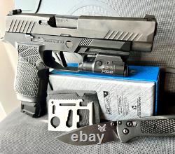 Sig P320 Full Size Slide with Grey Ghost Parts Complete 4.7 Upper M17 +FREE KNIFE