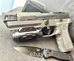 Sig P320 Grey Ghost Slide with Compensator 3.9 Upper RMR Optics Cut + FREE KNIFE