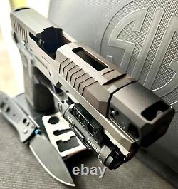 Sig P320 Slide with Grey Ghost Parts + Compensator Compact 3.9 Upper + FREE KNIFE